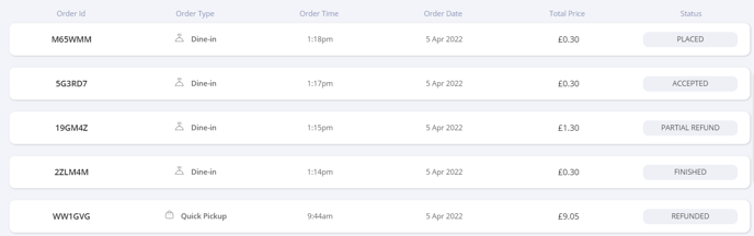 Order Status