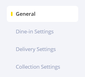 Order settings - types