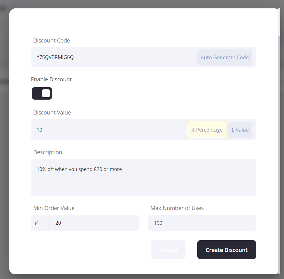 Epos Now How To Set Up Discount Codes On The Order And Pay Dashboard